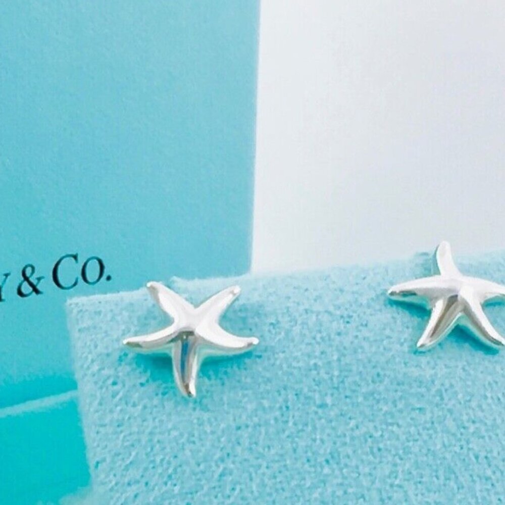 Tiffany & Co. Sterling Silver Elsa Peretti Starfish Earrings